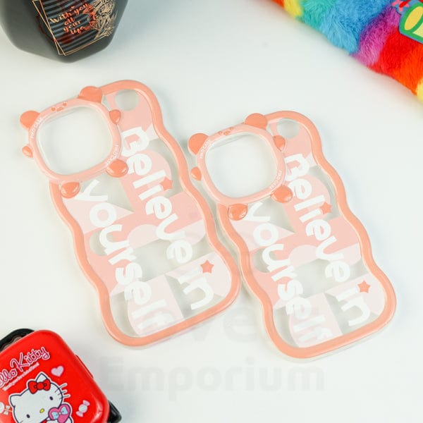 Believe in Yourself Orange Silicone iPhone Case