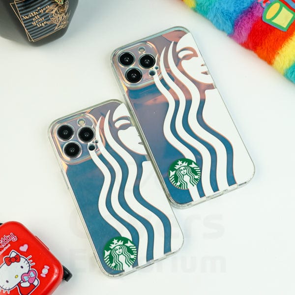 Transparent Silicone Holographic Case for Coffee Lovers
