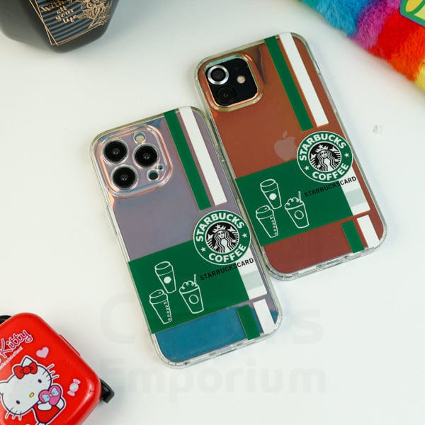 Stripes Coffee Lovers Holographic Silicone Case