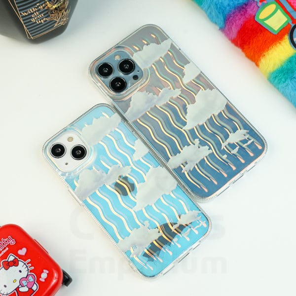 New Shimmering Holographic White Cloud Phone case