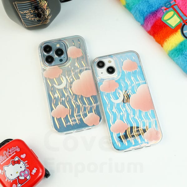 New Shimmering Holographic Pink  Cloud Phone case