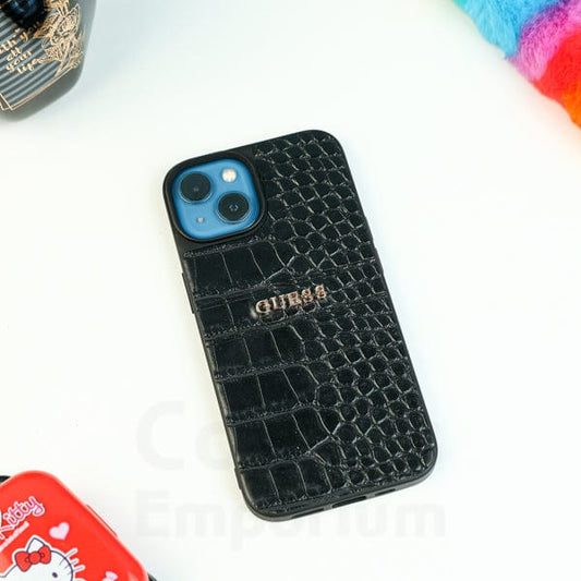 iPhone Premium Croco Leather Branded Case