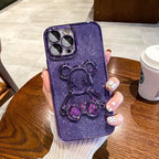 Purple or Black glitter teddy case