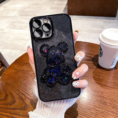 Purple or Black glitter teddy case