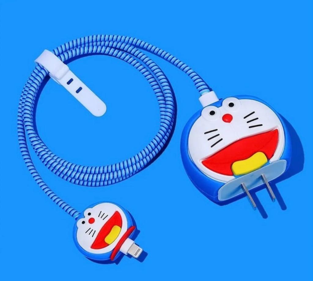 iPhone 18W 20W 3d Silicone Cartoon Charger Protective Case – Doraemon