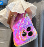 Holographic zig zag transparent phone case