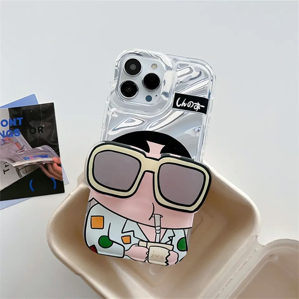 Cute Shinchan glasses holder case