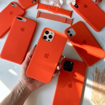 Orange Color Silicon Cases