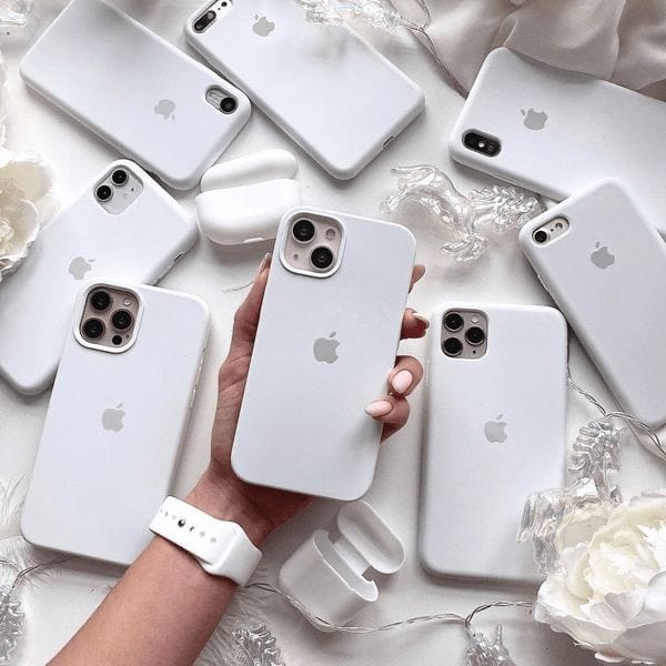 White Color Silicon Cases