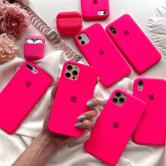 Pink Color Silicon Cases