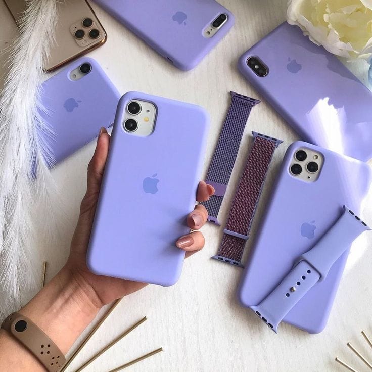 Lilac Color Silicon Case For Iphones