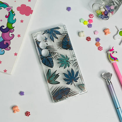 Transparent Floral Phone Case for Samsung S23 Ultra