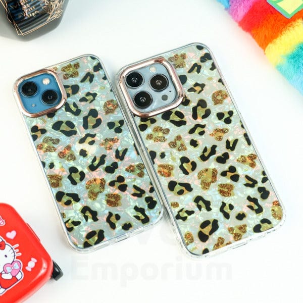 Brown Leopard Print Transparent Silicone Case