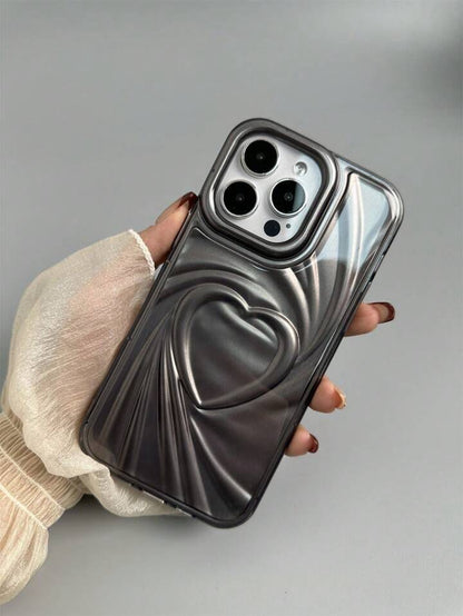 Heart Embossed Case For Iphone Users