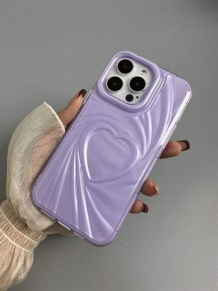 Heart Embossed Case For Iphone Users