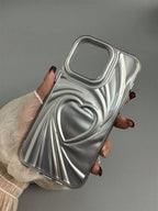 Heart Embossed Case For Iphone Users