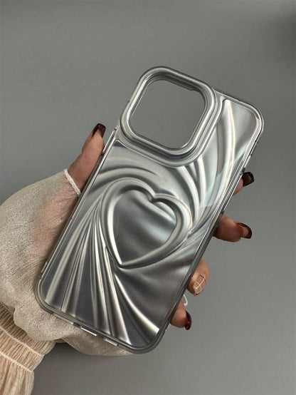 Heart Embossed Case For Iphone Users