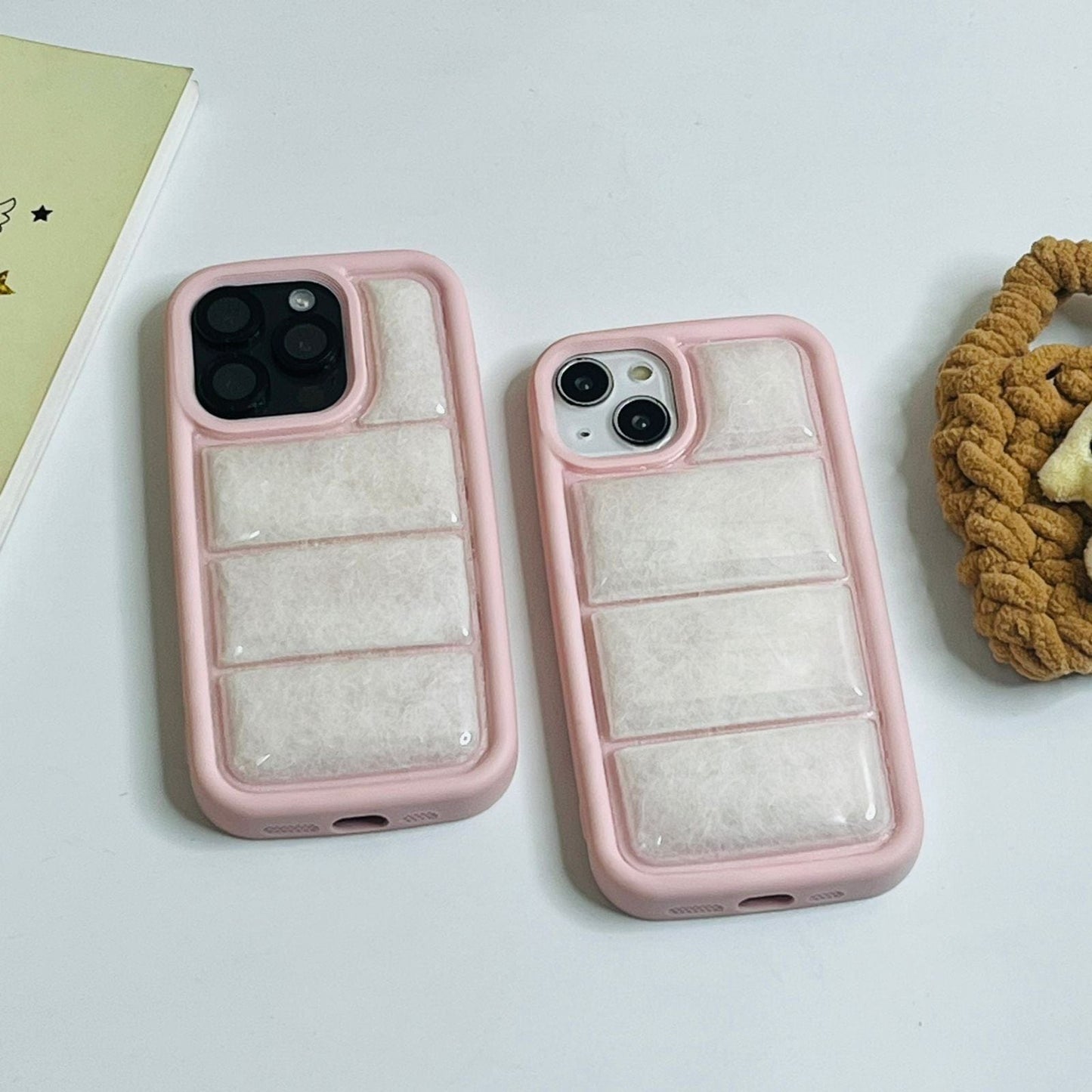 Elegant Pink Smart Puffer Case for iPhone Users
