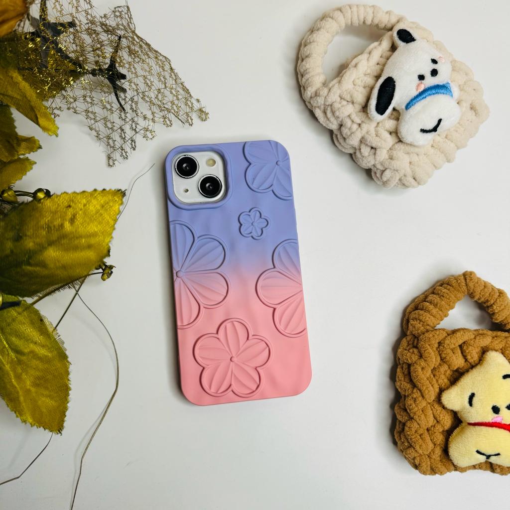Gradient Floral Case For Iphone Users