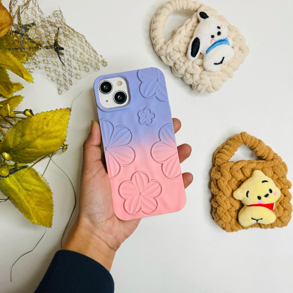 Gradient Floral Case For Iphone Users