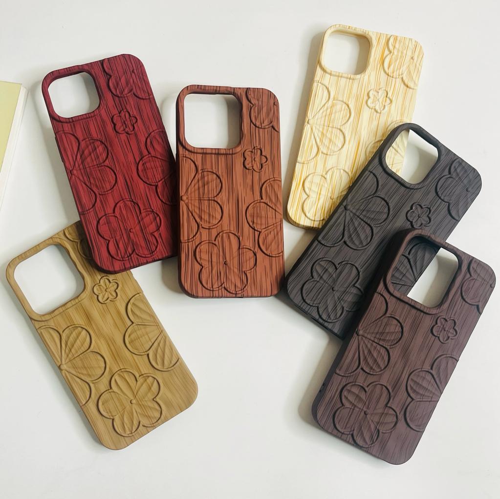 Wooden Floral Case For Iphone Users
