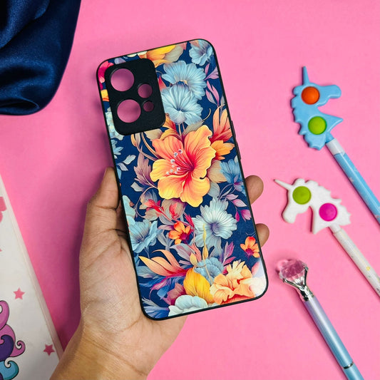 New Floral Print Glass Phone Case