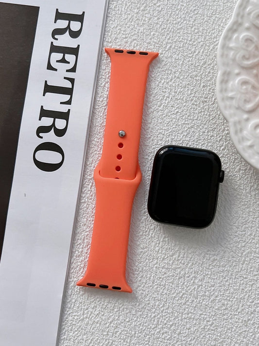 Orange Silicon Apple Watch Straps