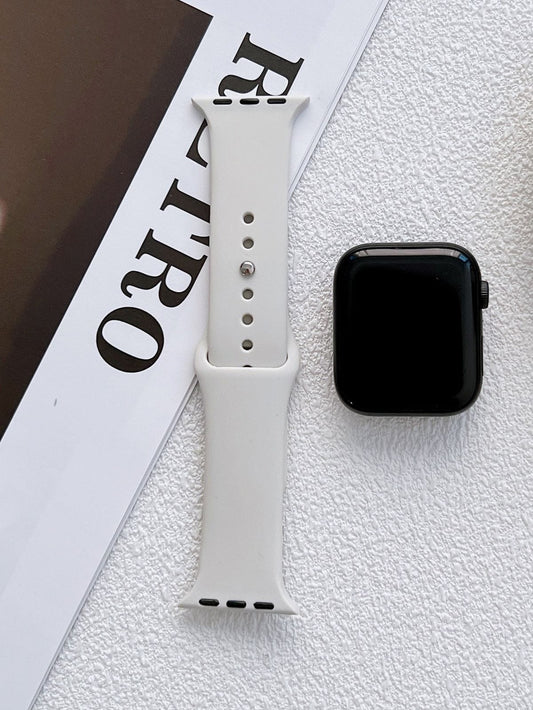 White Silicon Apple Watch Straps