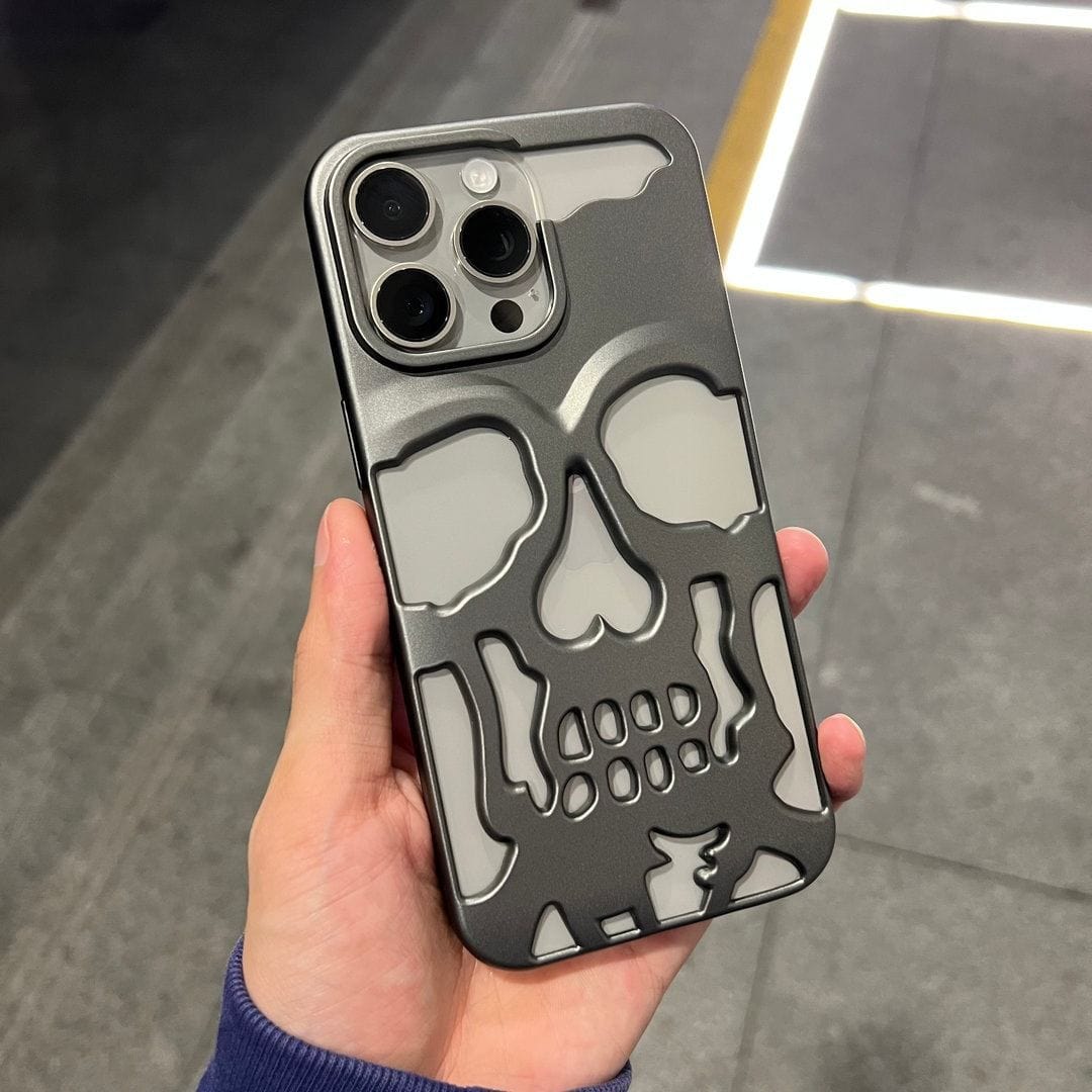 Hollow Skull Design Phone Back Case Cover for Apple iPhone