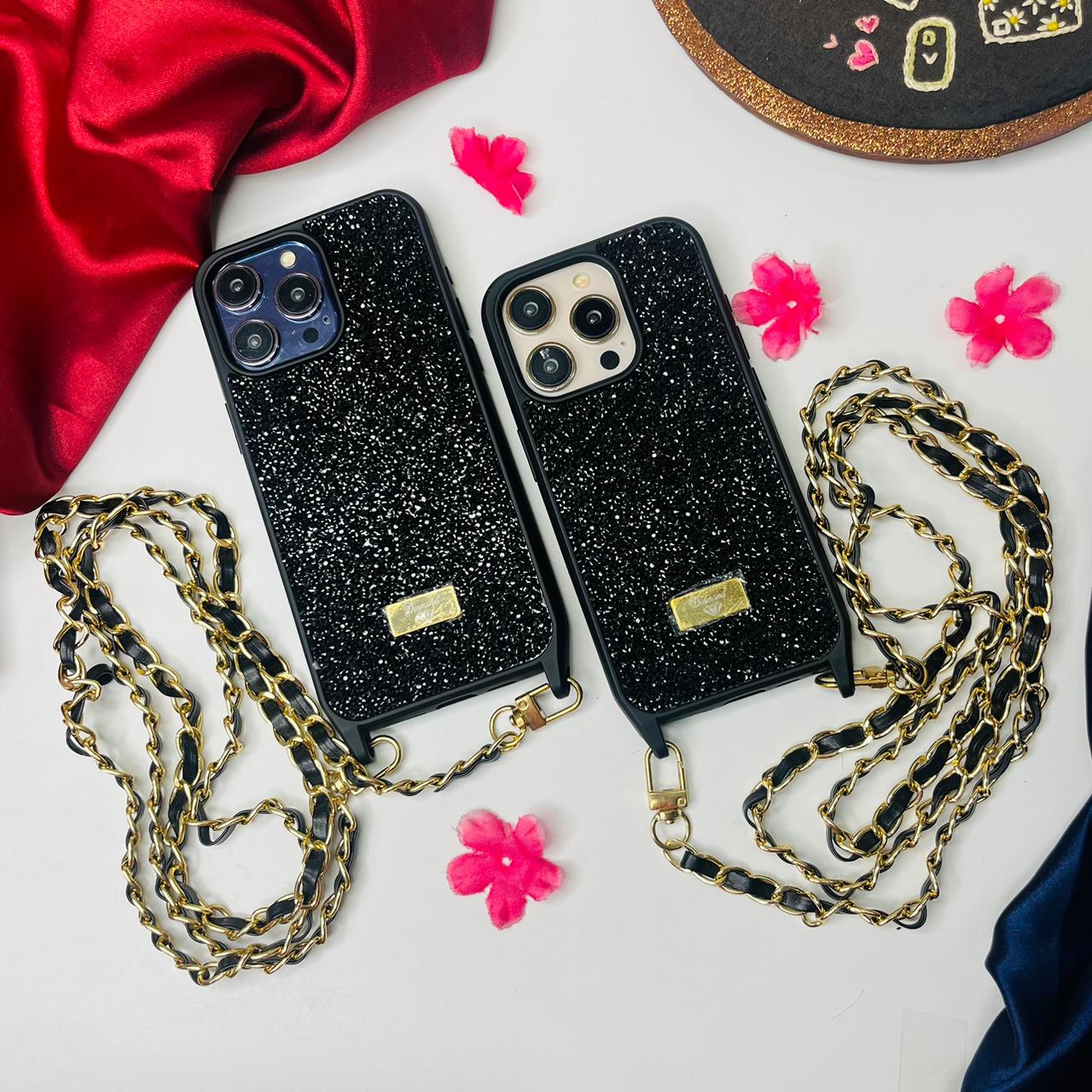 Luxury Glitter Stone Phone Case With Chain