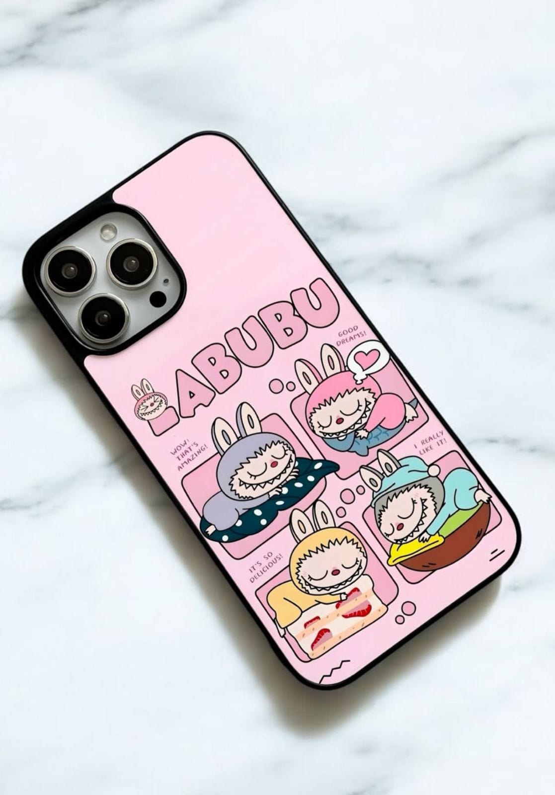 Cute Monster Glass Phone Case #004