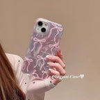 Blush Bow Pearl iPhone Case