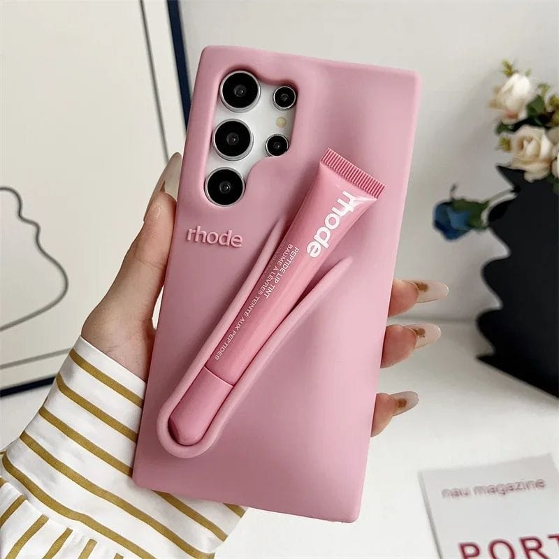 Trendy Lipstick Case For Samsung S Series (With Lip Tint)
