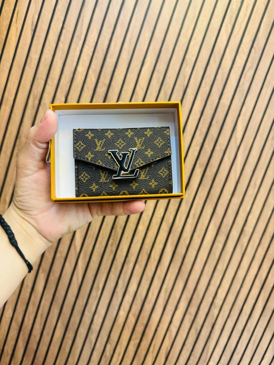 Luxury Brown Branded Card Holder With Box