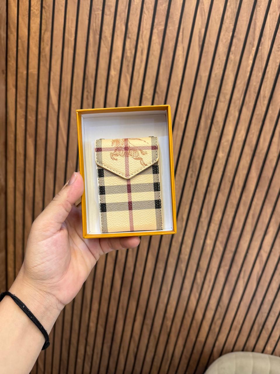 Premium Brown Branded Card Holder With Box #01