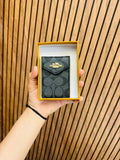 Luxury Black & Brown Branded Card Holder With Box