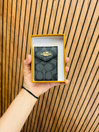 Luxury Black & Brown Branded Card Holder With Box