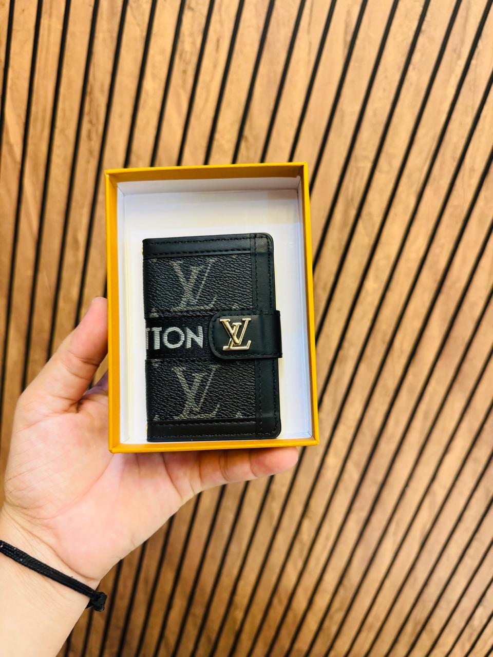 Luxury Premium Branded Black Card Holder With Box