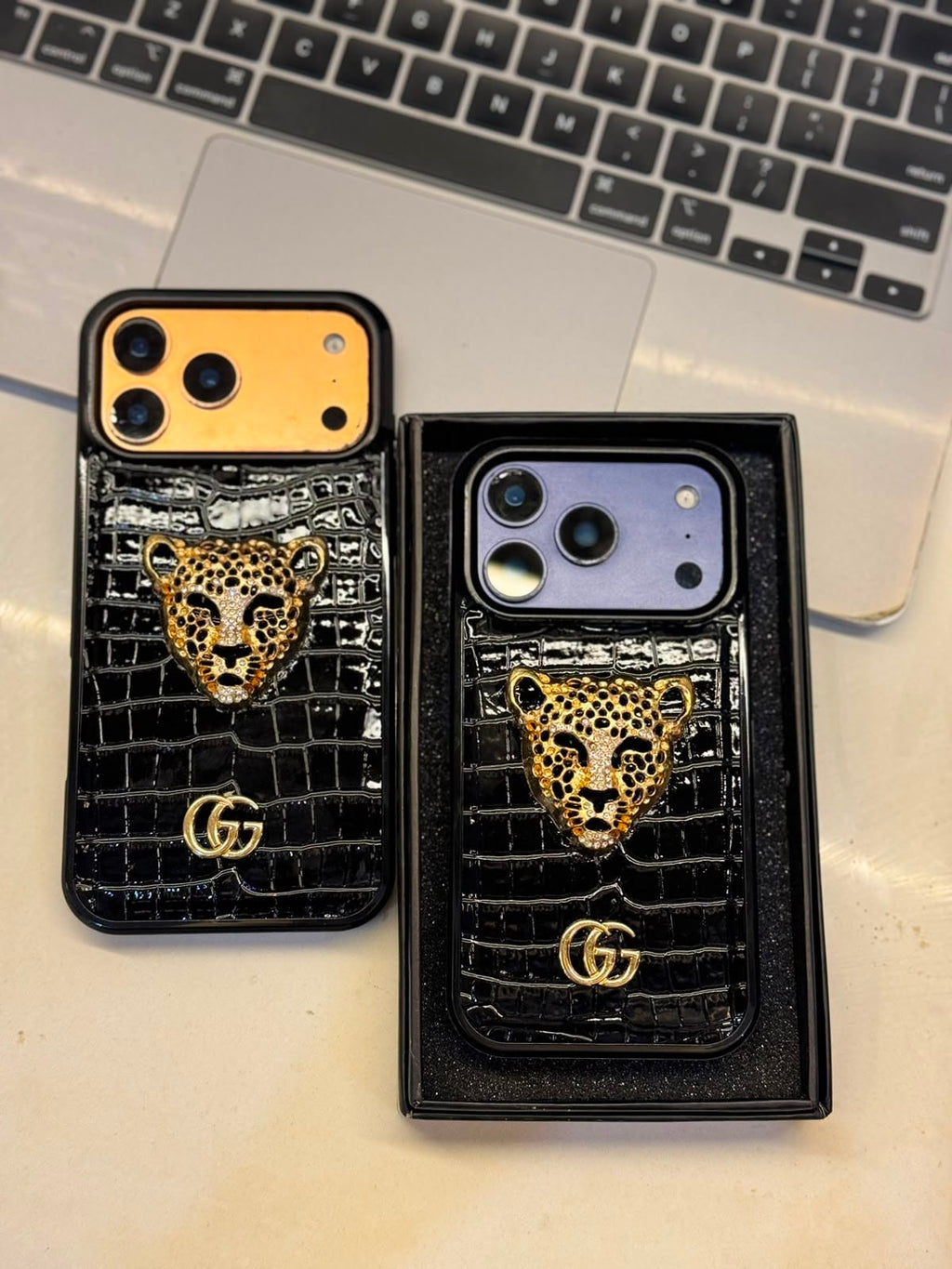 Premium Branded Croco Tiger Case With Branded Box