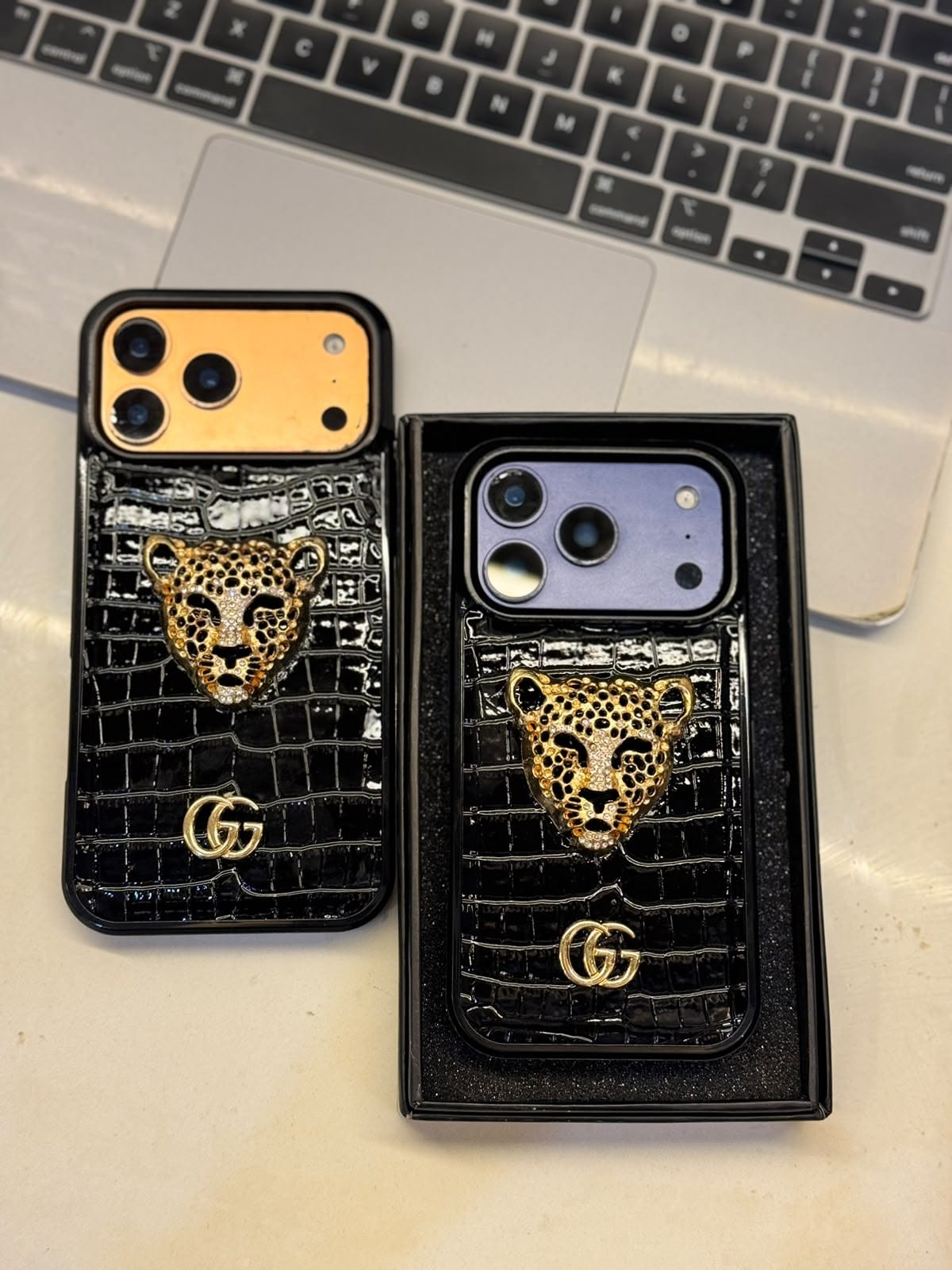 Premium Branded Croco Tiger Case With Branded Box