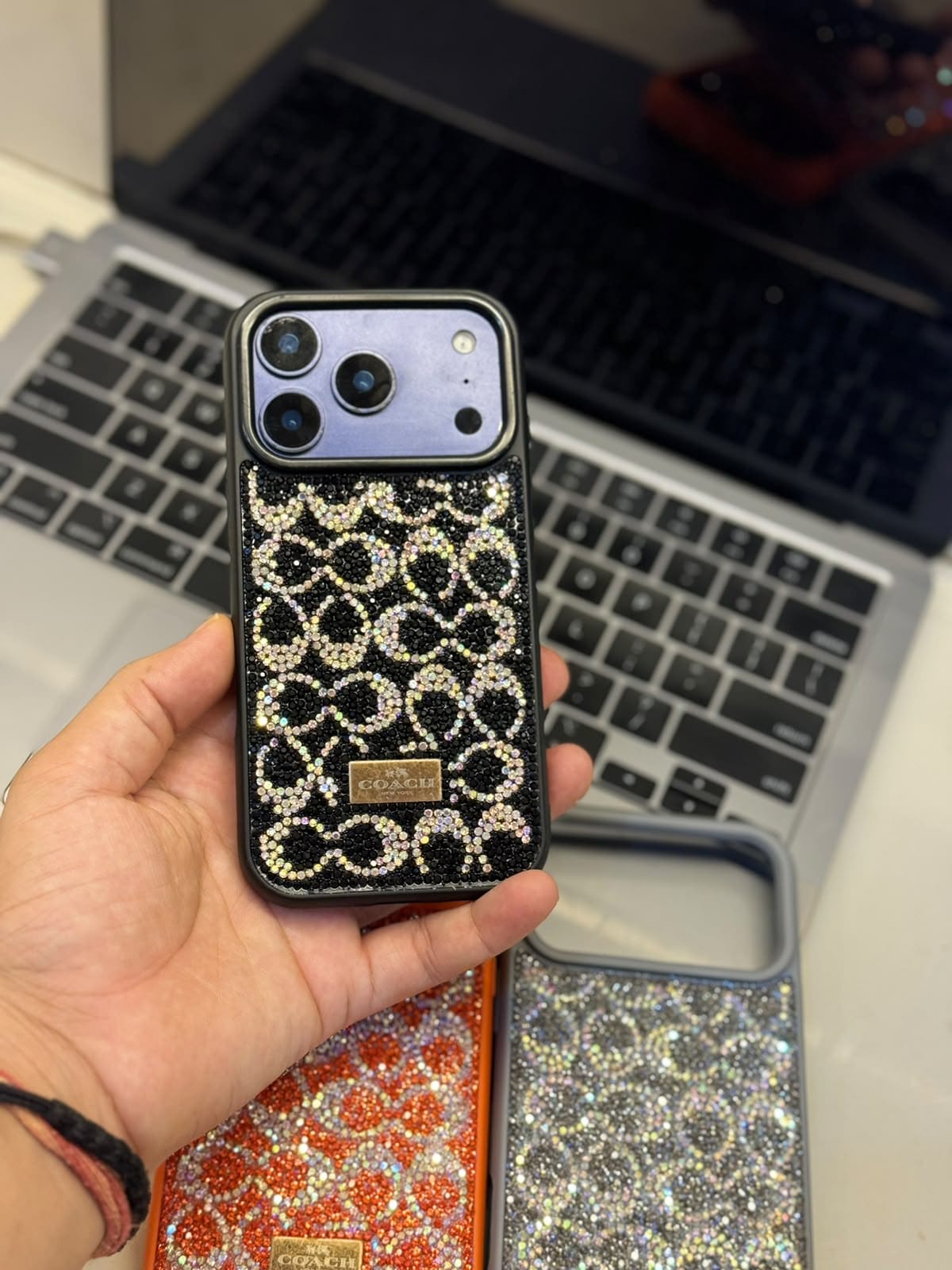 Premium Branded Glitter Case