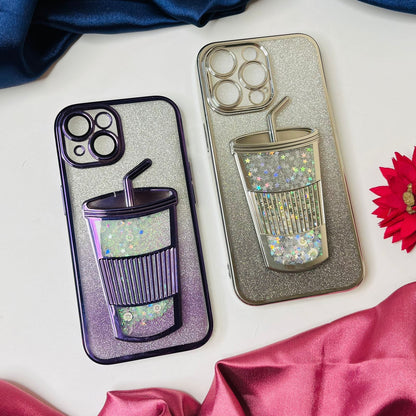 Glitter Sipper Case For Iphones