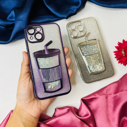 Glitter Sipper Case For Iphones