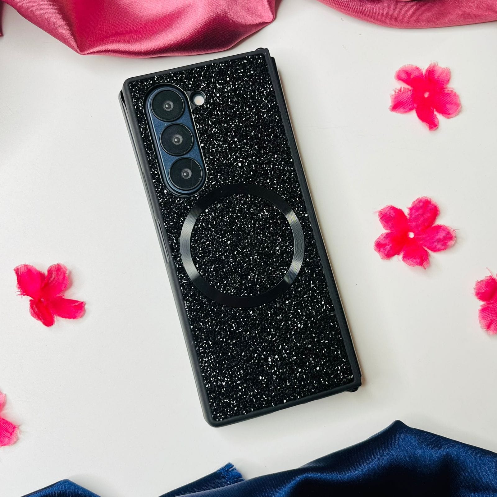 Glitter Phone Case With Magsafe For Samsung Fold Series