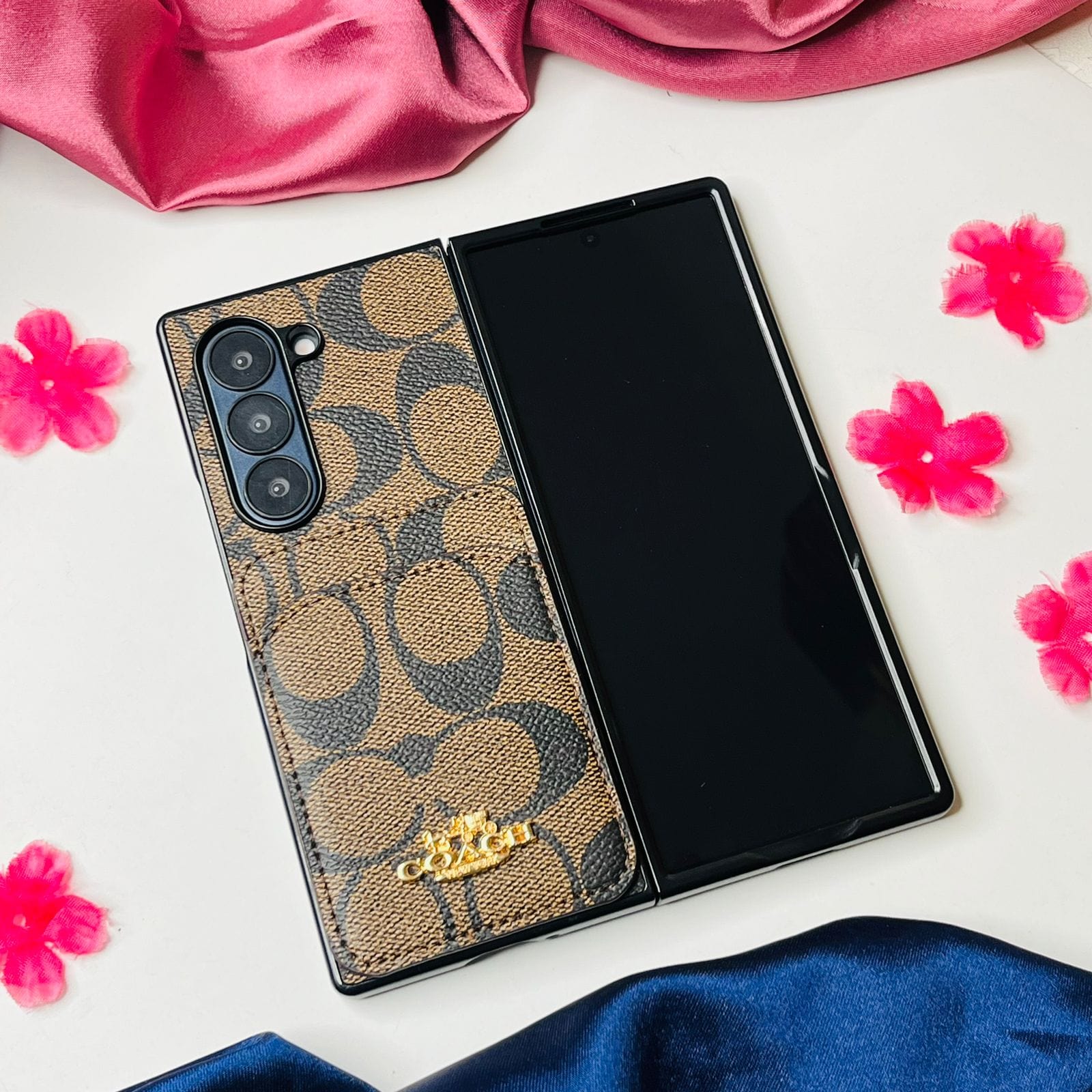 Premium Luxe Phone Case With Card Holder For Samsung Fold Series