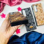 Premium Luxe Phone Case With Card Holder For Samsung Fold Series
