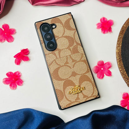 Premium Luxe Phone Case With Card Holder For Samsung Fold Series