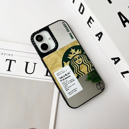 Luxury Branded Coffee Time Mirror Phone Case