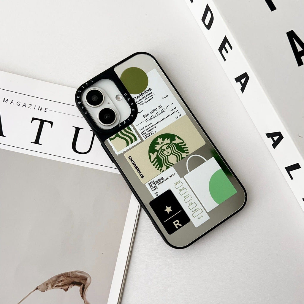 Luxury Mirror Phone Cases For Coffee Lovers  (Only For iPhones)