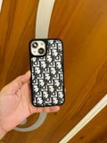 New Premium Branded White CD Leather Phone Case